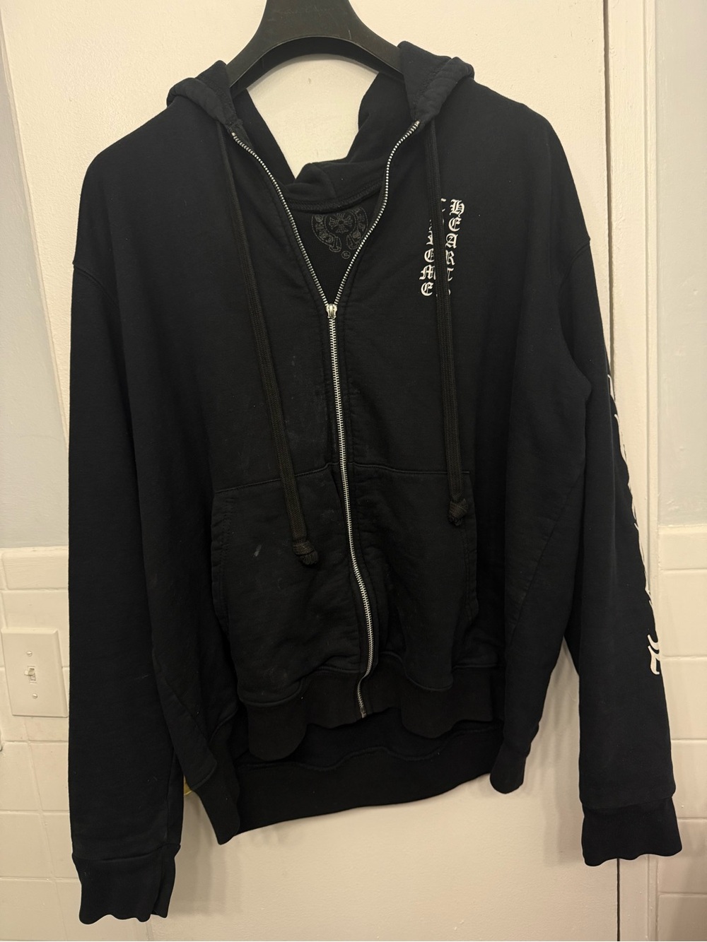 Chrome hearts Black Zip-Up Hoodie Jacket